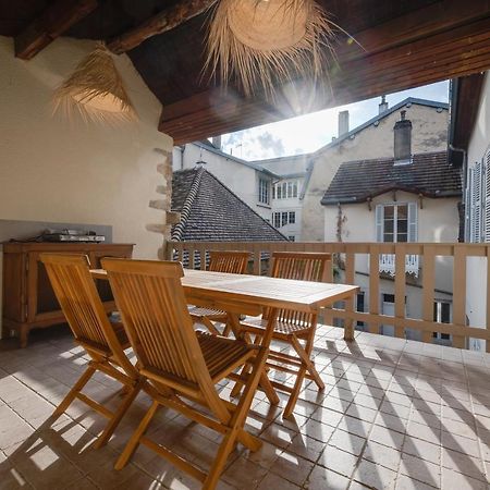 Grand Appartement 8 Personnes Terrasse Privative Hyper Centre Calme Lons-le-Saunier Extérieur photo